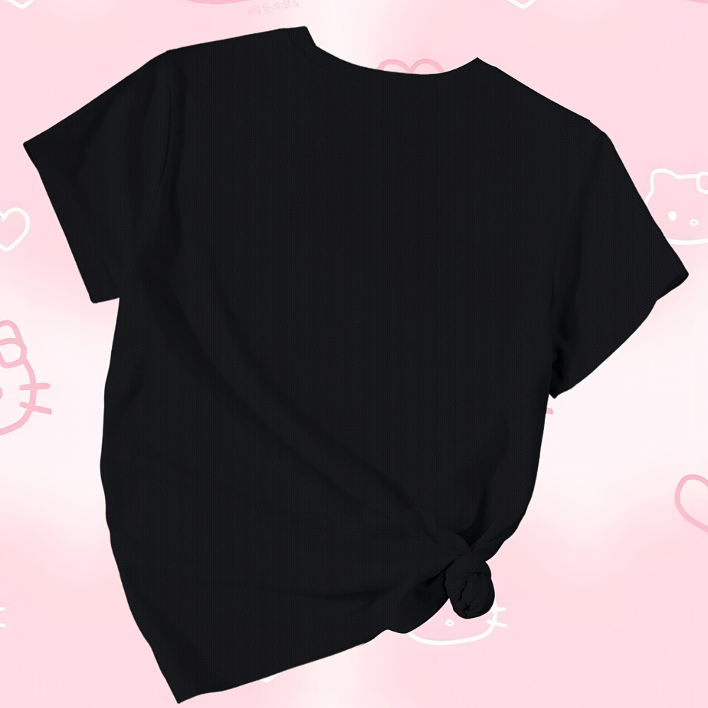 Hello Kitty Rhinestone Mesh Knit Top For Girls