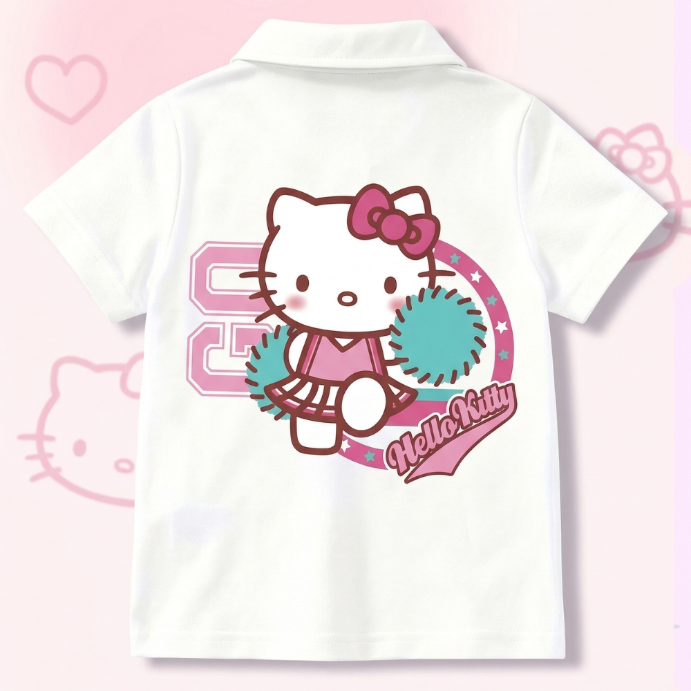 Authorized Sanrio Hello Kitty Girls' Casual Sports Polo Shirt