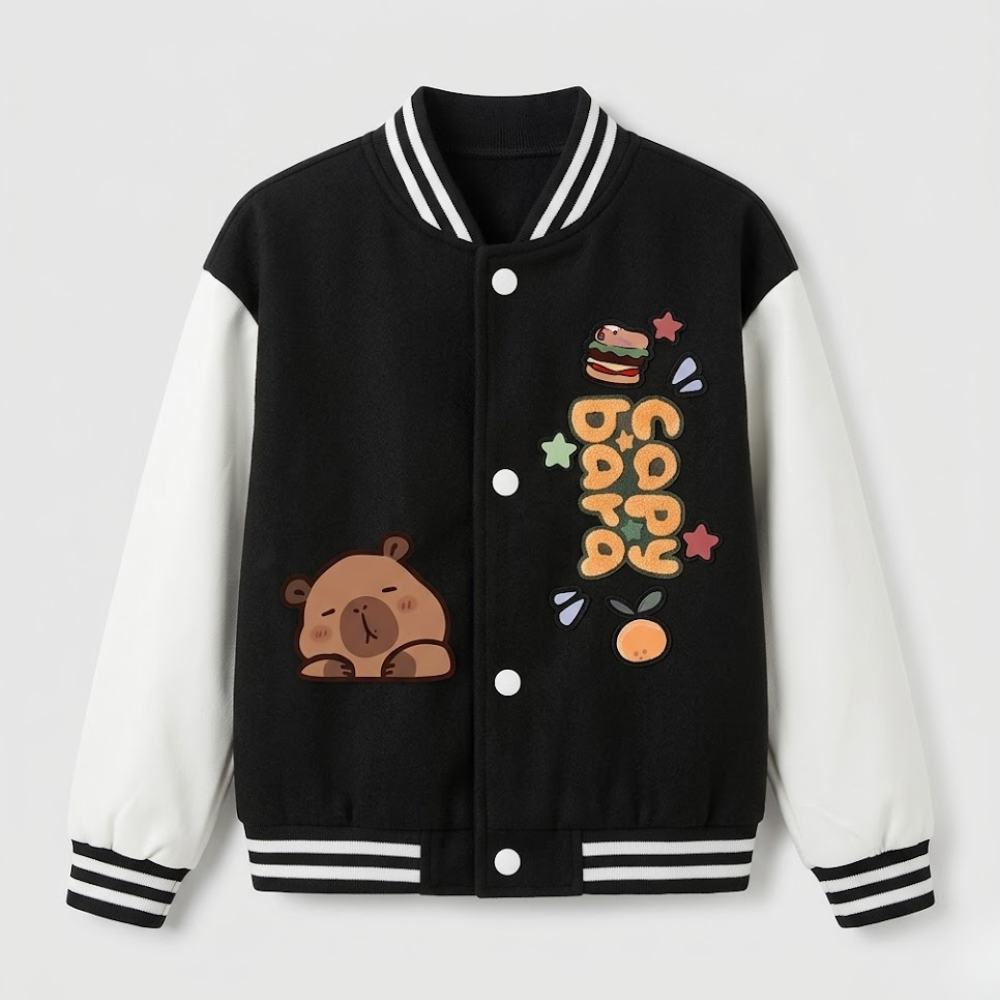Girl Baseball Jacket - Casual and Stylish Jacket, Autumn/Winter Style,