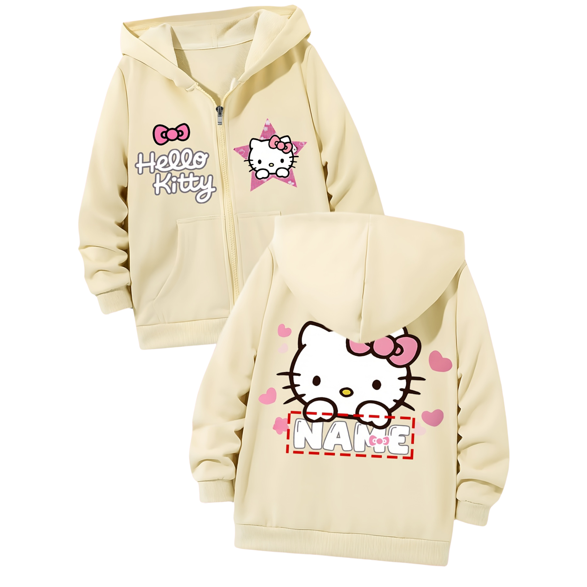 Stylish And Comfortable Hello Kitty Themed Hoodie For Girls