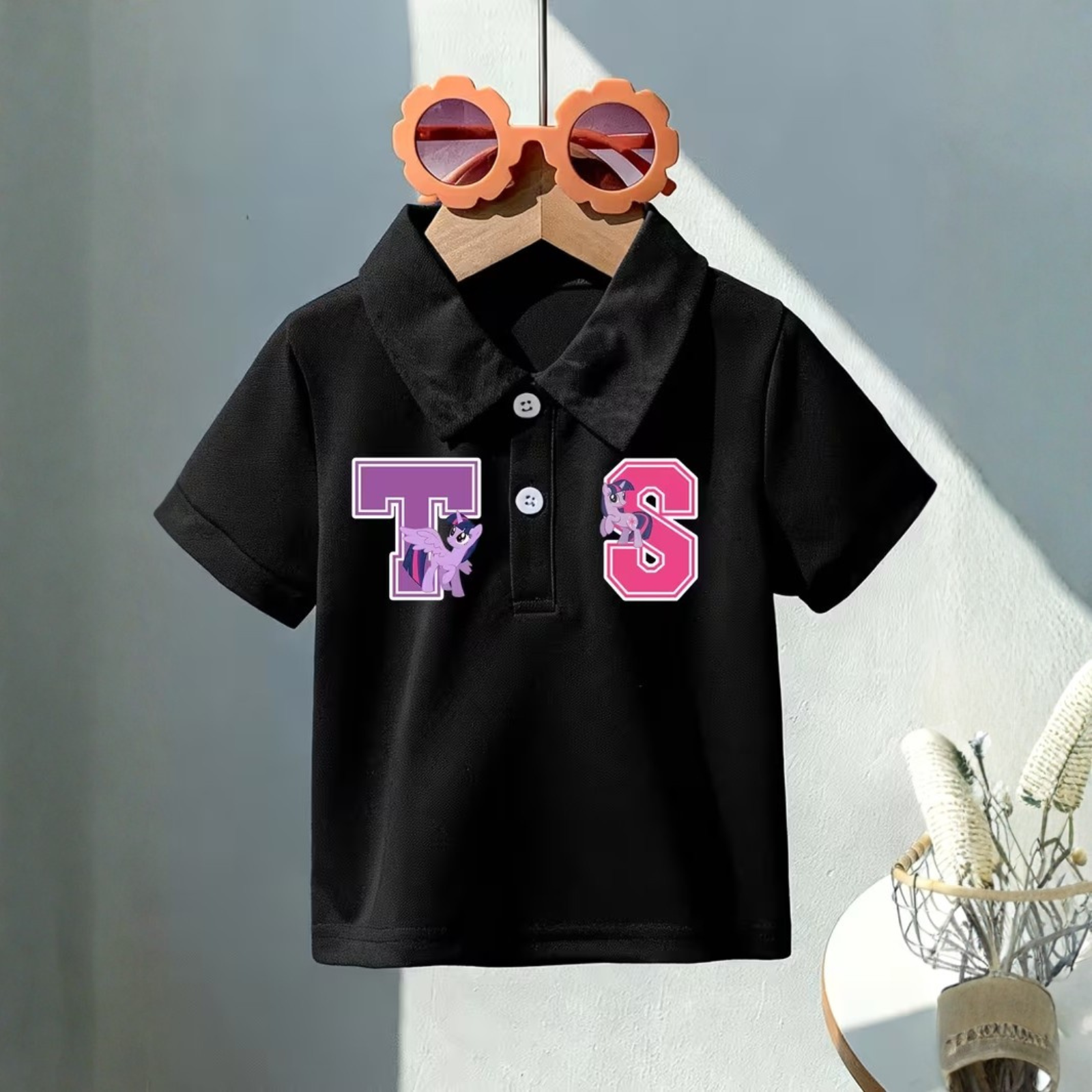 Twilight Sparkle Cartoon Printed Polo T Shirt For Girls