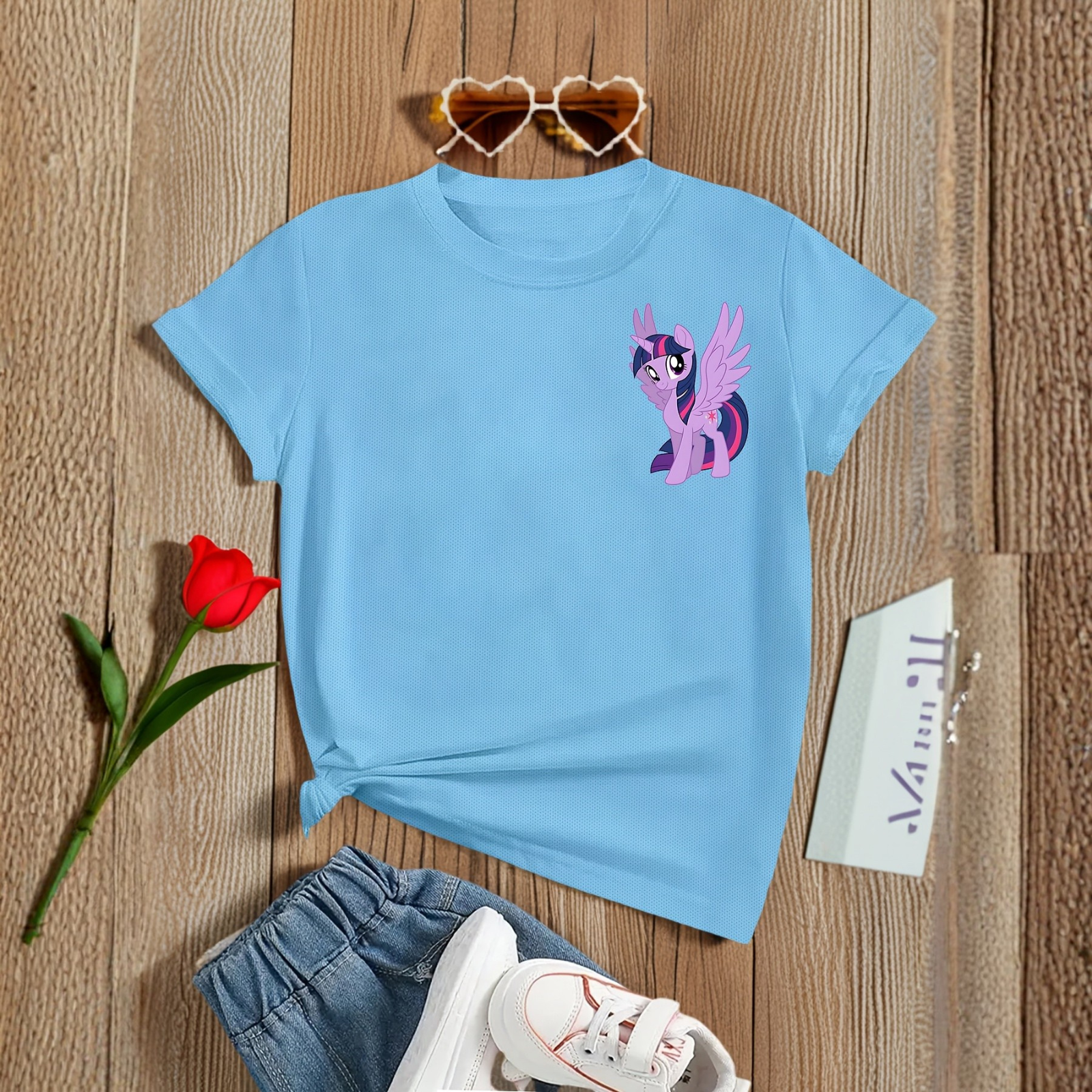 Twilight Sparkle Cartoon Printed Short Sleeve T Shirt For Girls