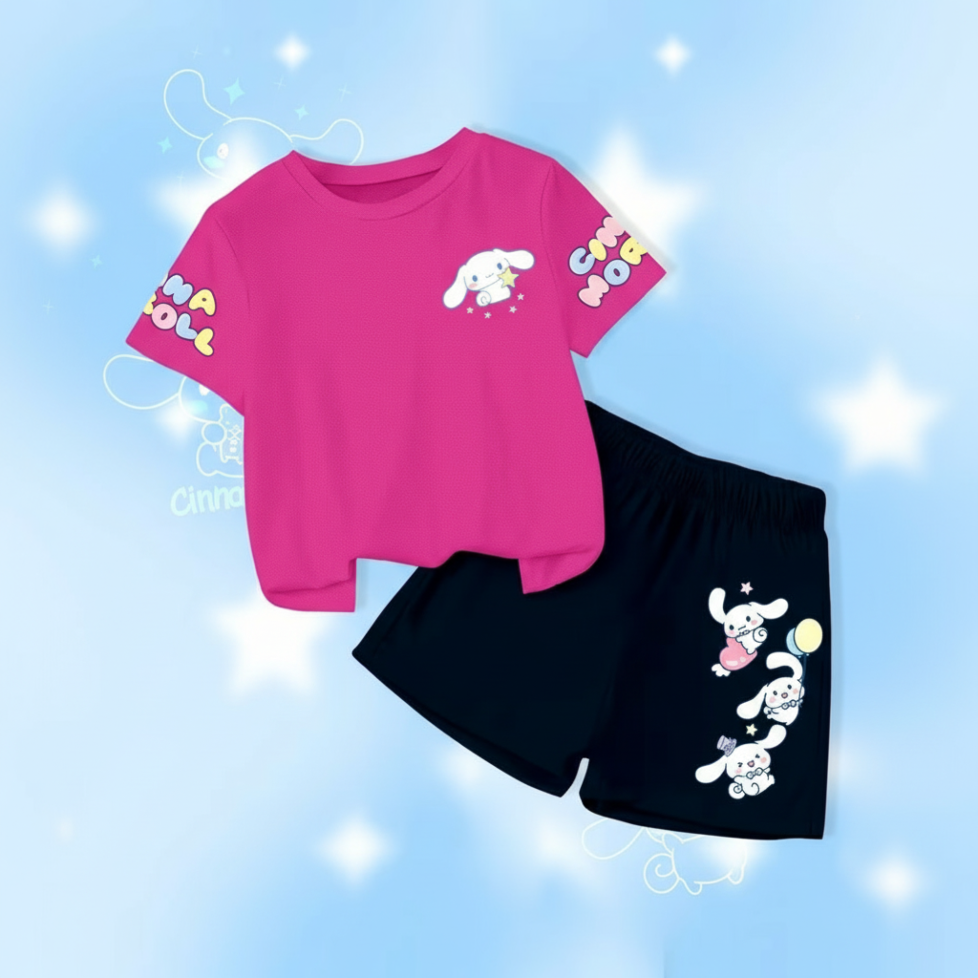 Cinnamoroll Inspired Summer Outfit Set For Girls