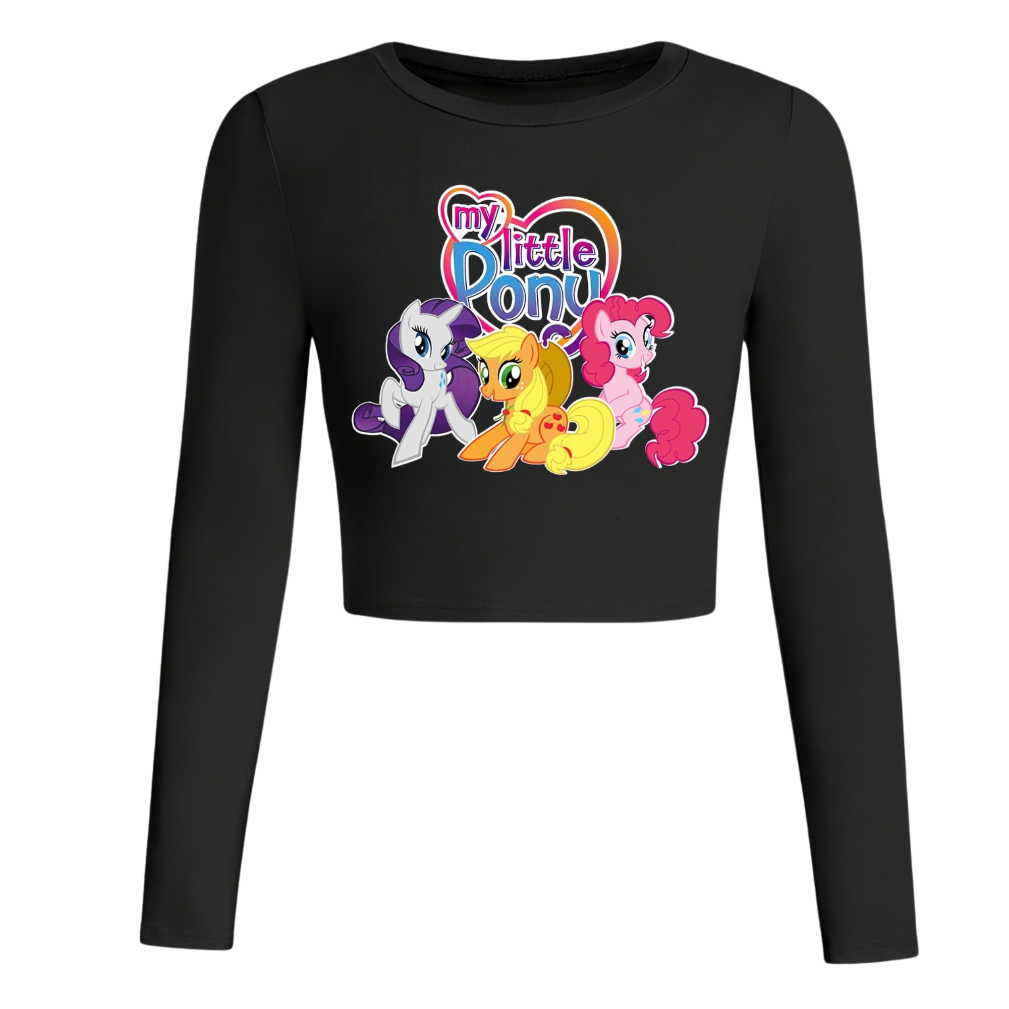 Pinkie Pie Cartoon Graphic Print Long Sleeve T Shirt For Girls