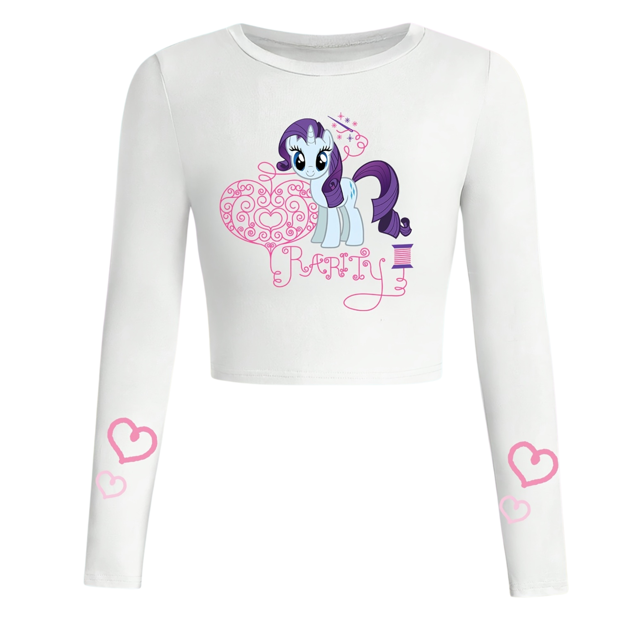 Rarity Cartoon Graphic Print Long Sleeve T Shirt For Girls