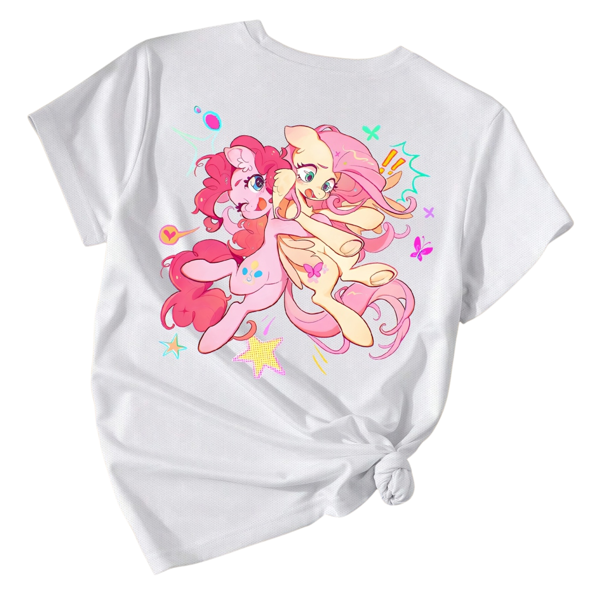 Casual Short Sleeved T Shirt With Pinkie Pie Printed For Girls