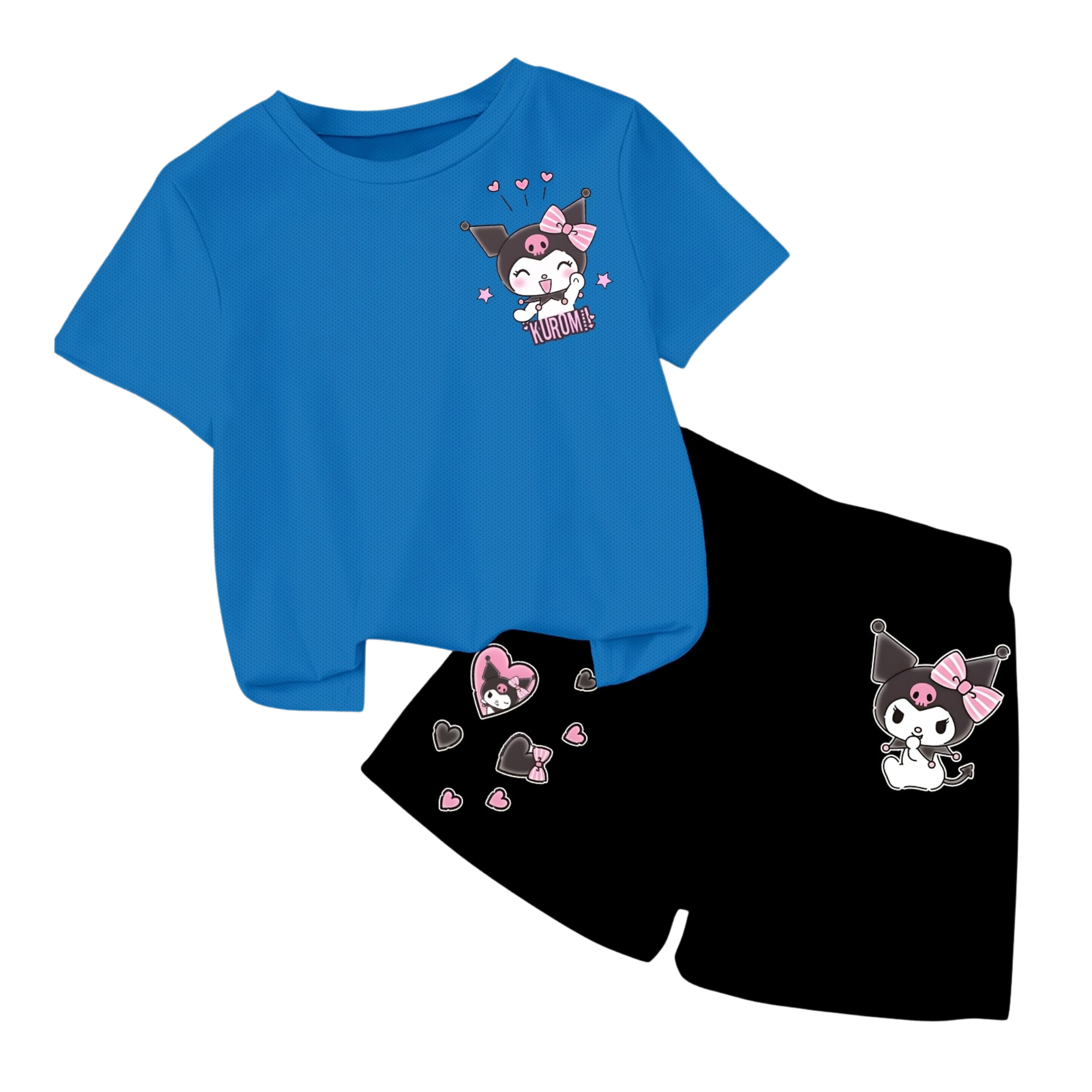 Kuromi Design Printed Soft And Comfortable 2 Piece Set For Girls