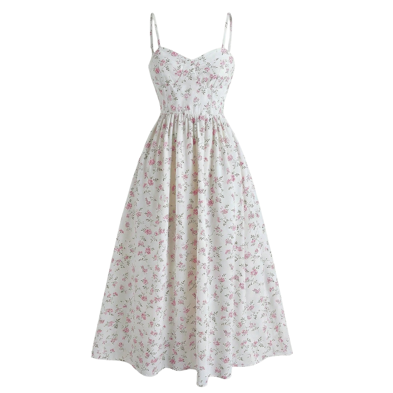Tween Girl Ditsy Floral Spaghetti Strap Maxi Dress