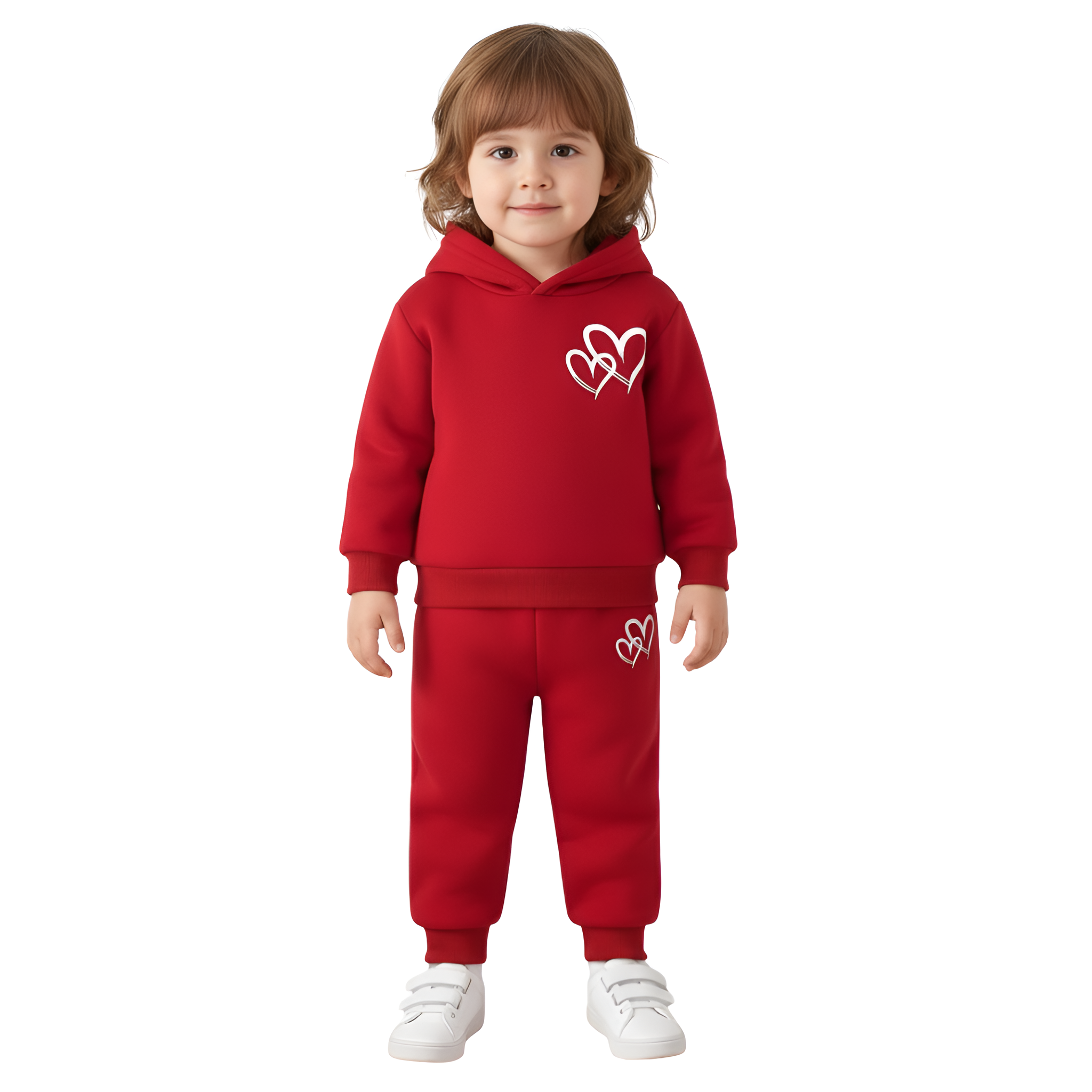 Spring And Autumn Baby Girl Printed Hoodie Set