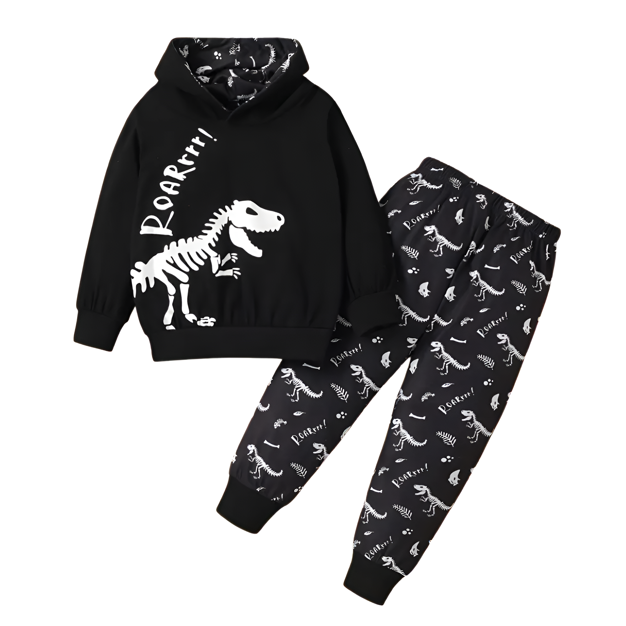 Boys Dinosaur Hoodie And Pants Clothing Set