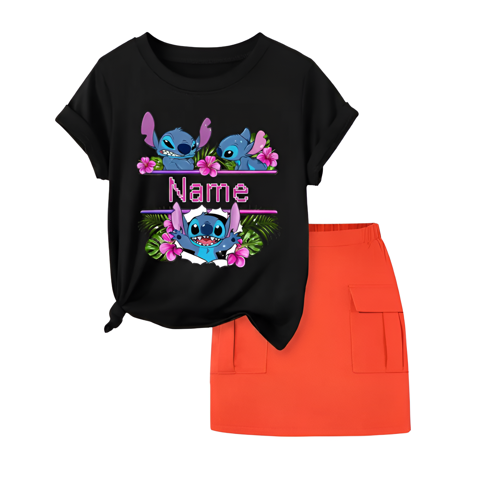 Floral T Shirt Dress Set