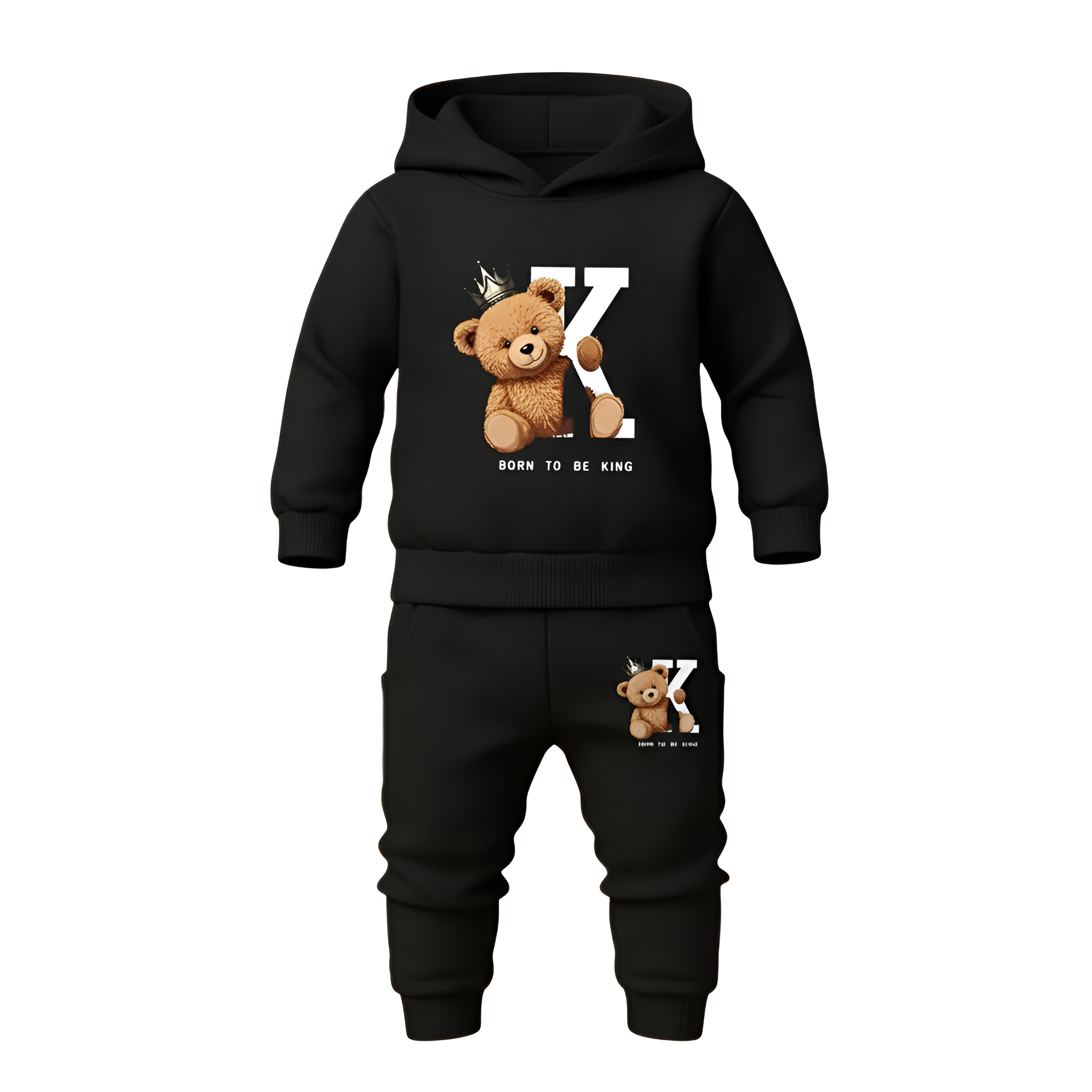 Spring And Autumn Baby Boy Cartoon Bear Letter Printed Hoodie
