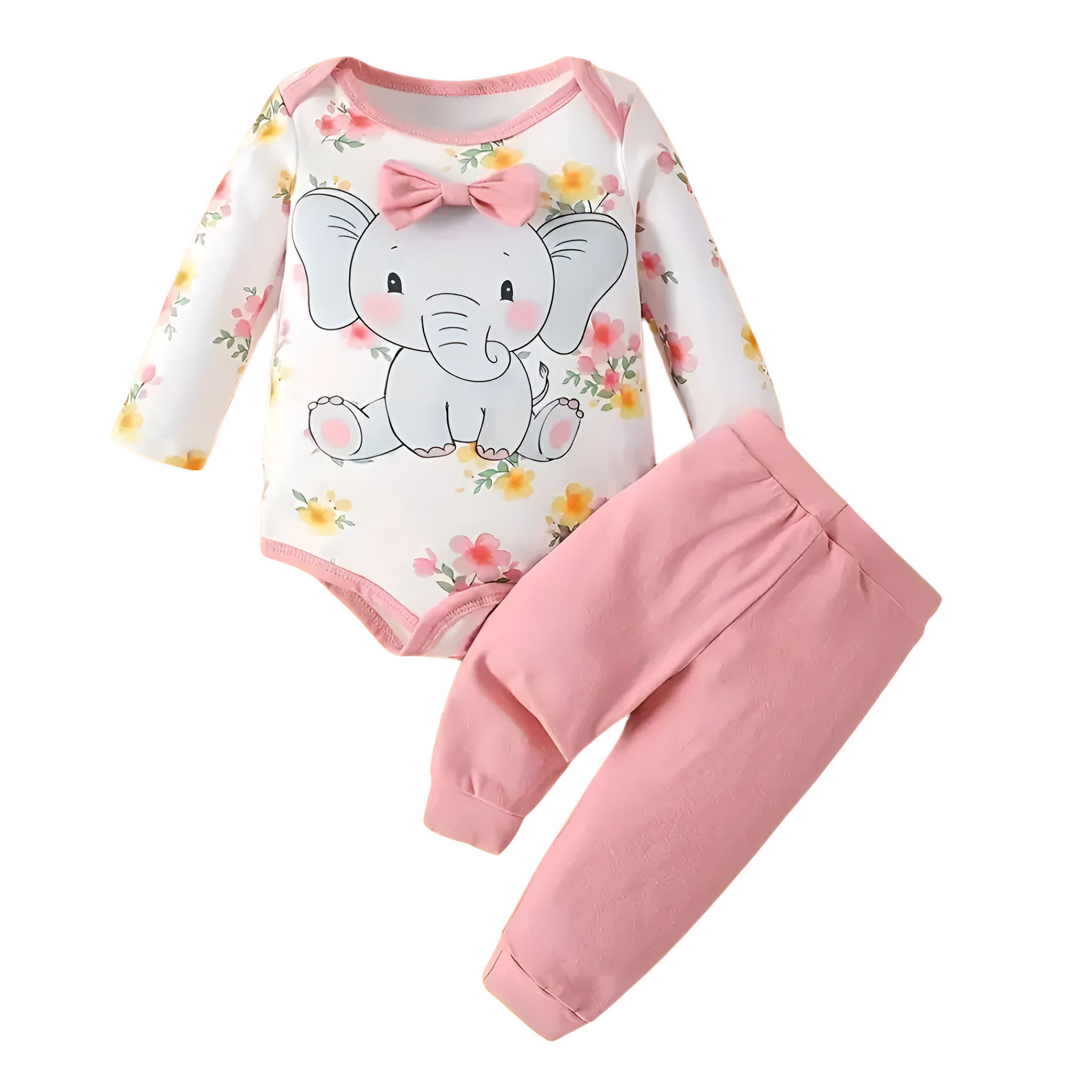  Soft Round Neck Short Sleeve Romper Baby Summer Outfit Set