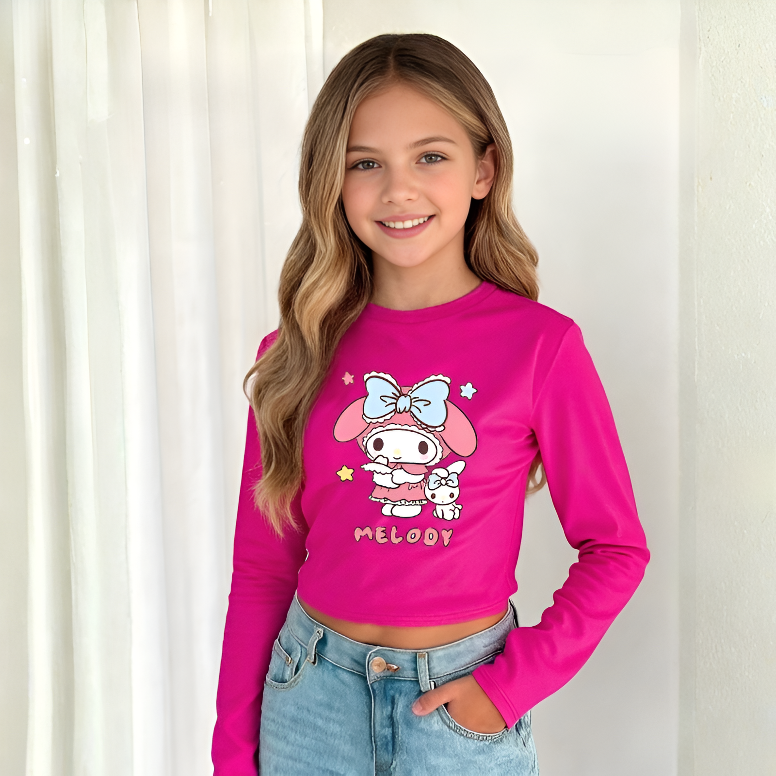 Melody Girls Autumn Long Sleeve T Shirt 