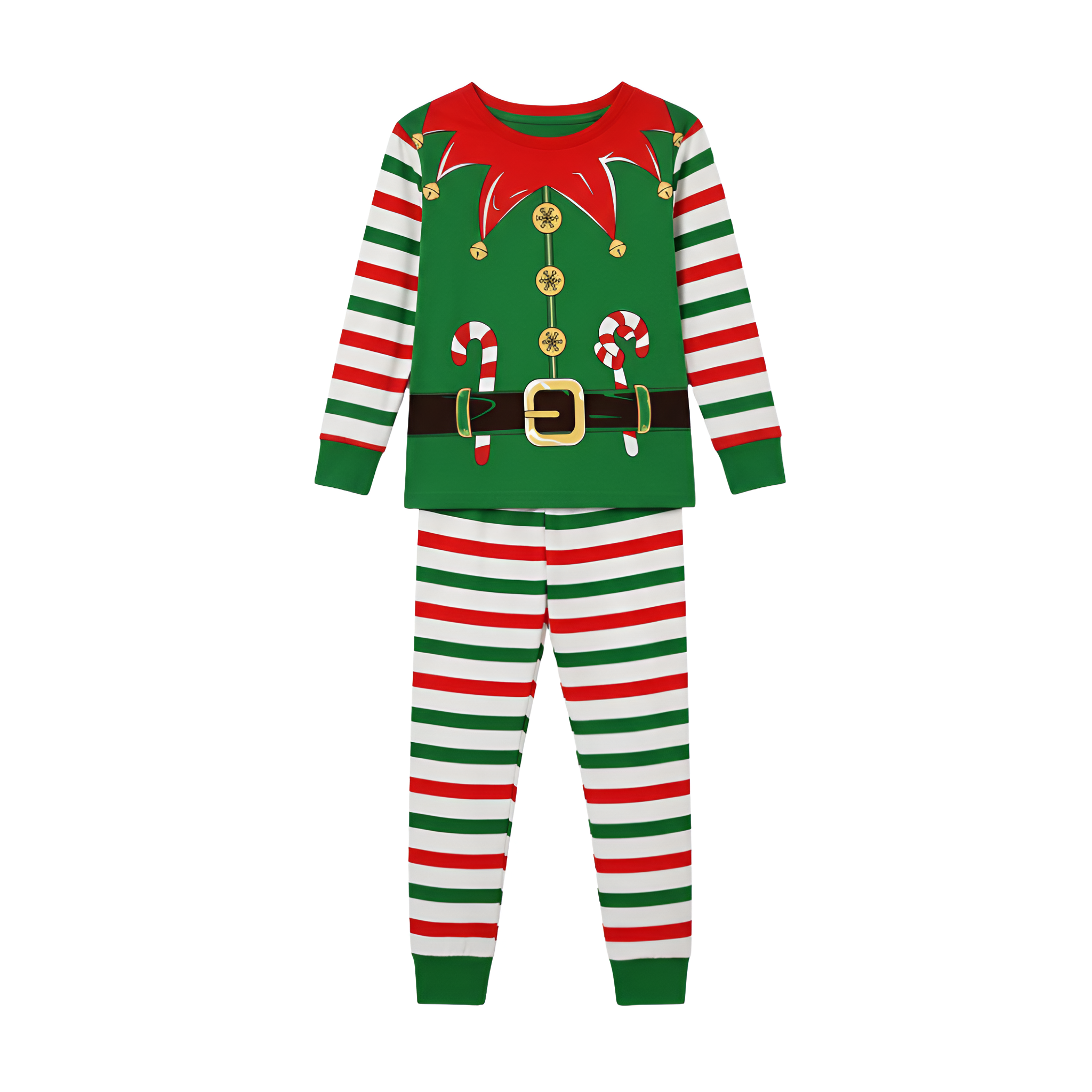 Flame Retardant Fabric Holiday and Winter Cartoon Striped Christmas Tree Print Set