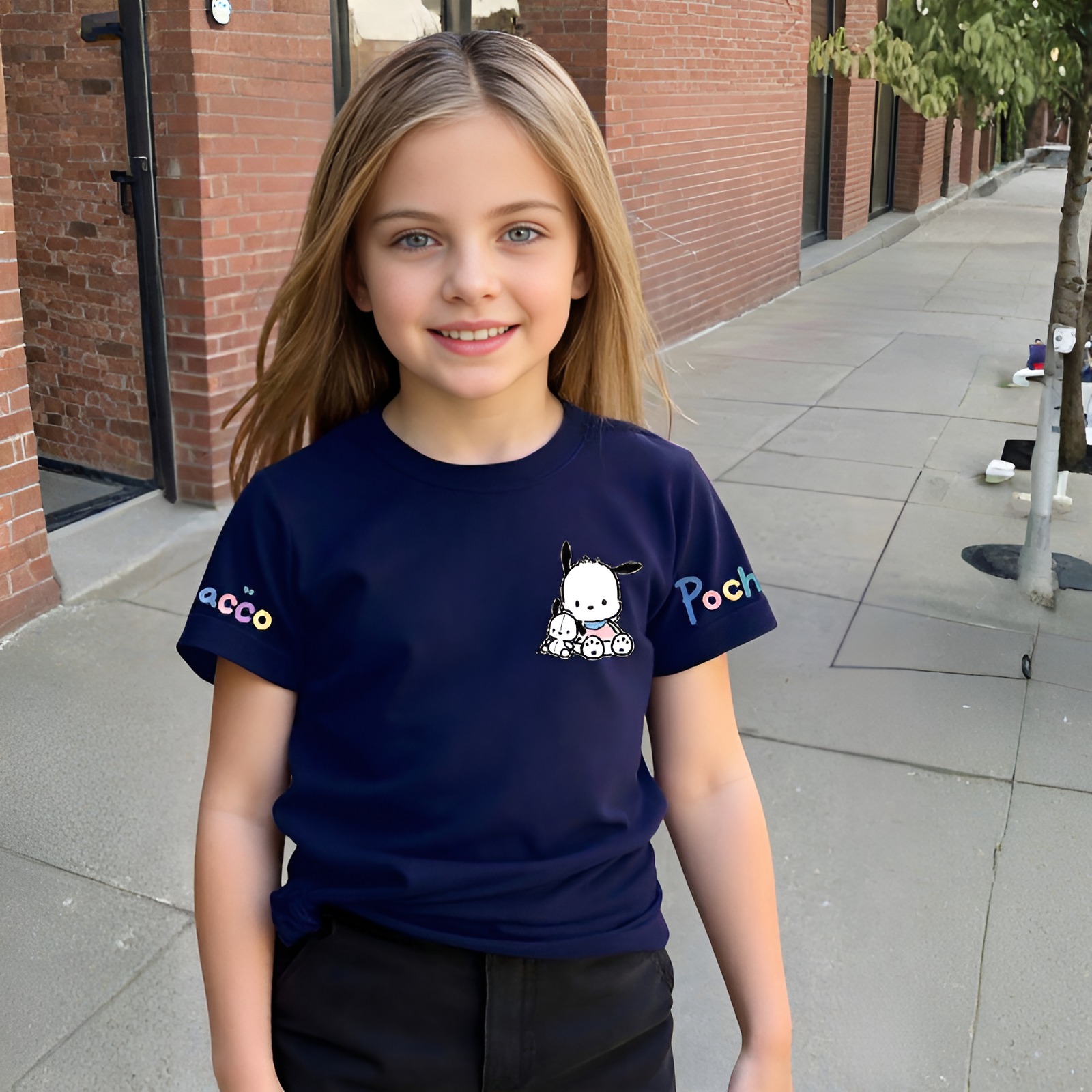 Pochacco Printed Short Sleeve T Shirt