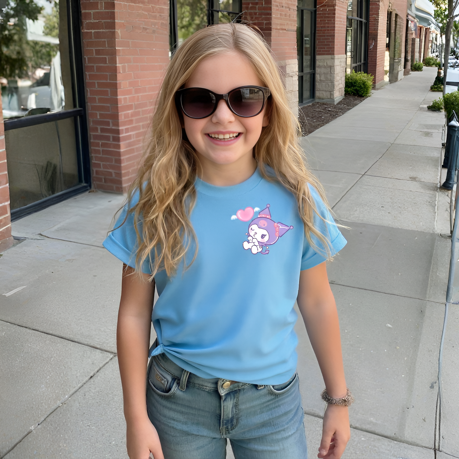 Kuromi Printed Short Sleeve T Shirt