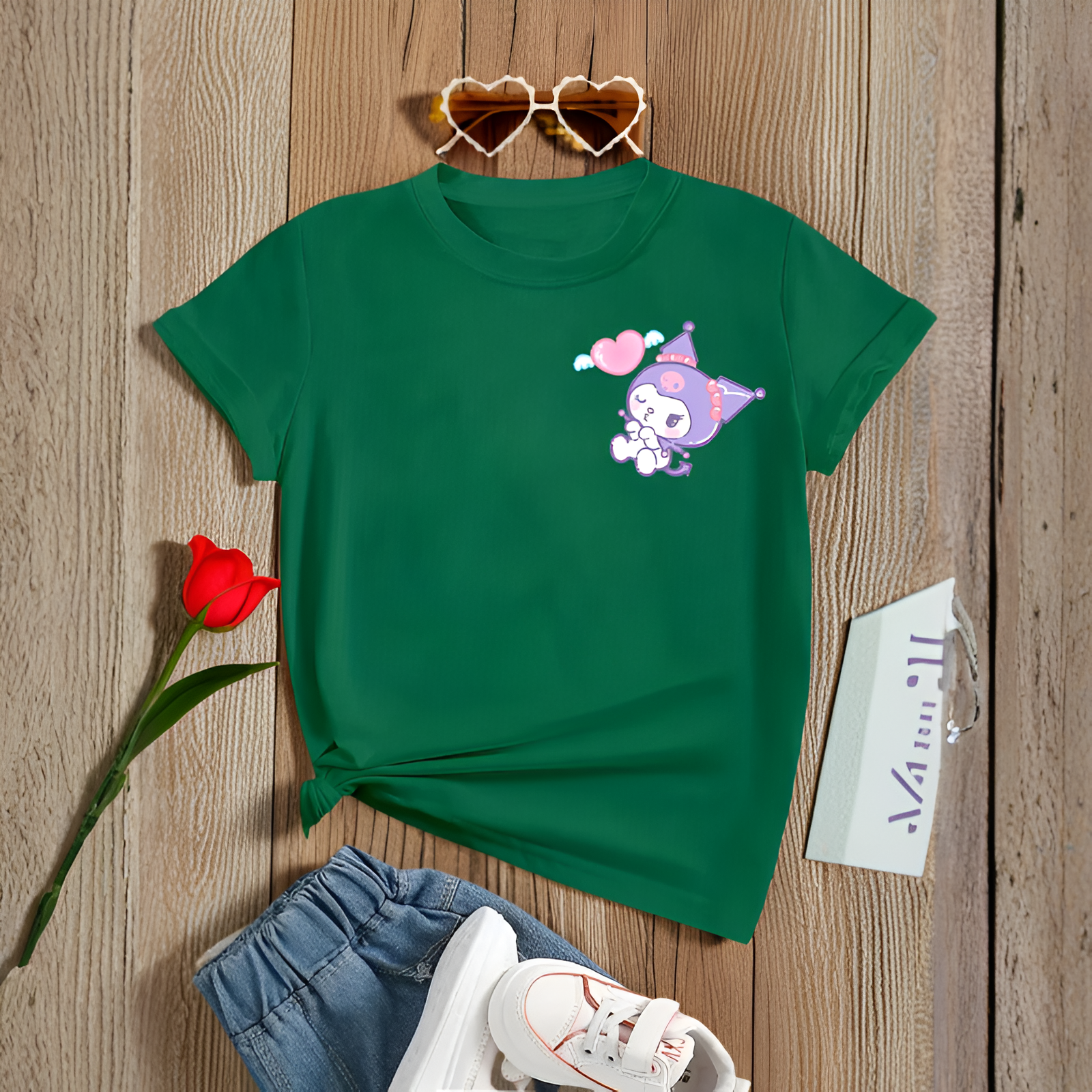 Kuromi Printed Short Sleeve T Shirt