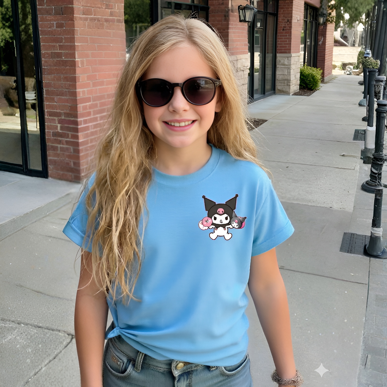 Kuromi Double Sided Printed Short Sleeve T Shirt