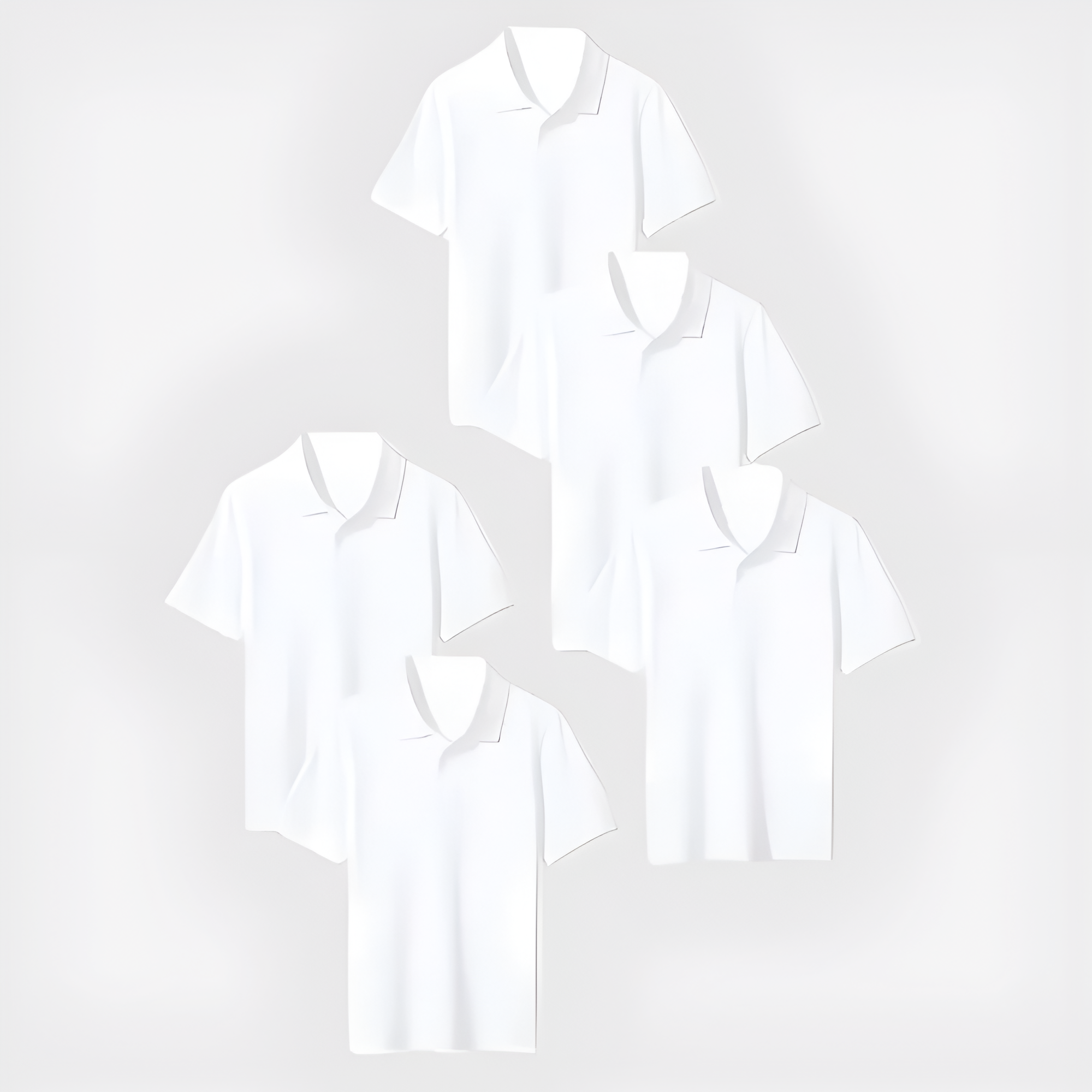 Pack Of 5 Short Sleeve School Uniform Shirts For Toddlers
