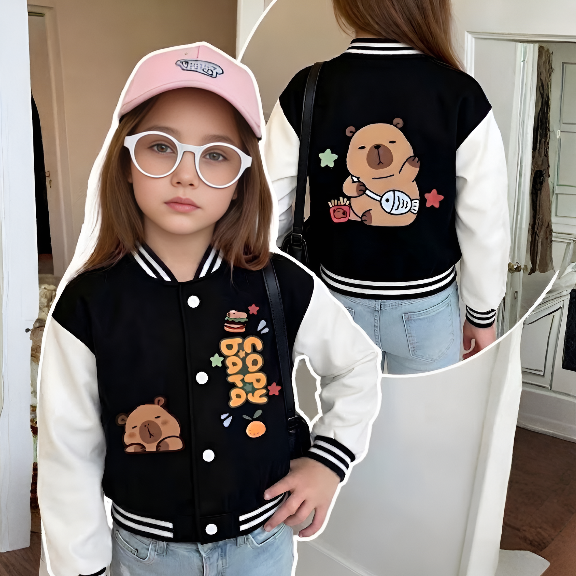 Girl Baseball Jacket - Casual and Stylish Jacket, Autumn/Winter Style,