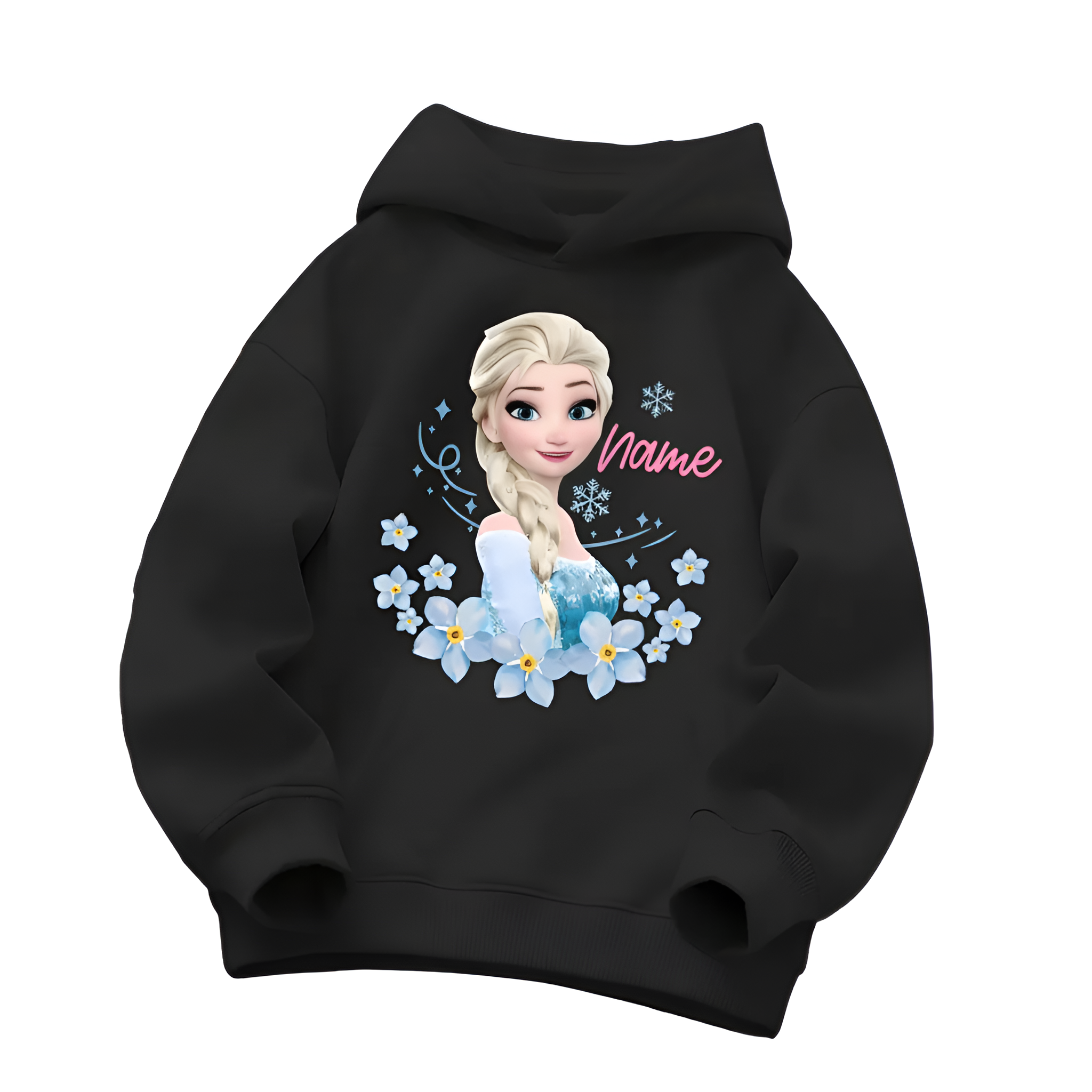 Princess Elsa Printed Girls Casual Hoodie