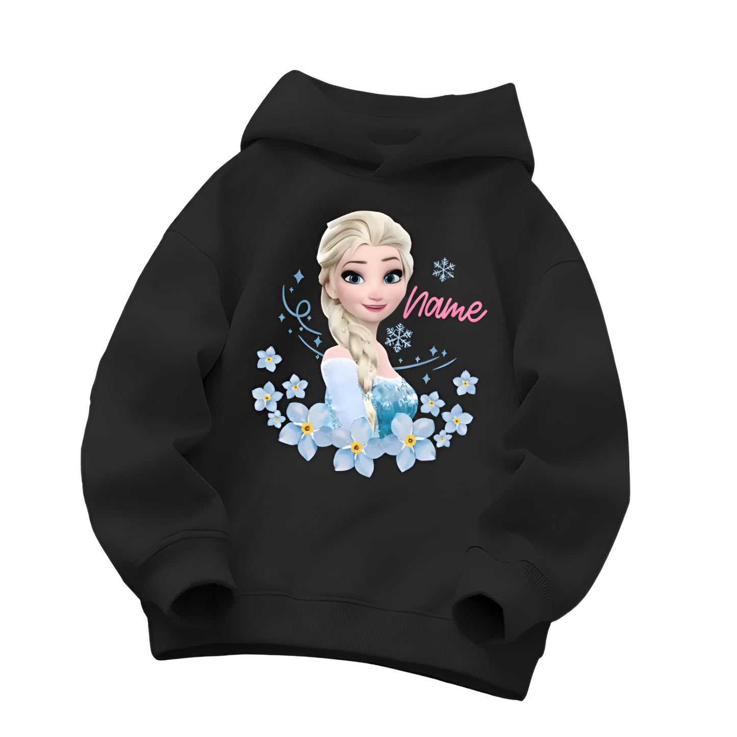 Princess Elsa Printed Girls Casual Hoodie