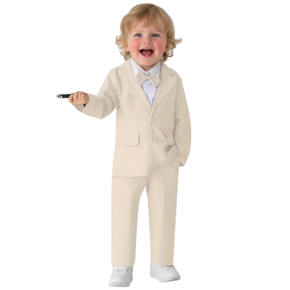 Two Piece Gentleman Suit With Bow Tie And Trousers