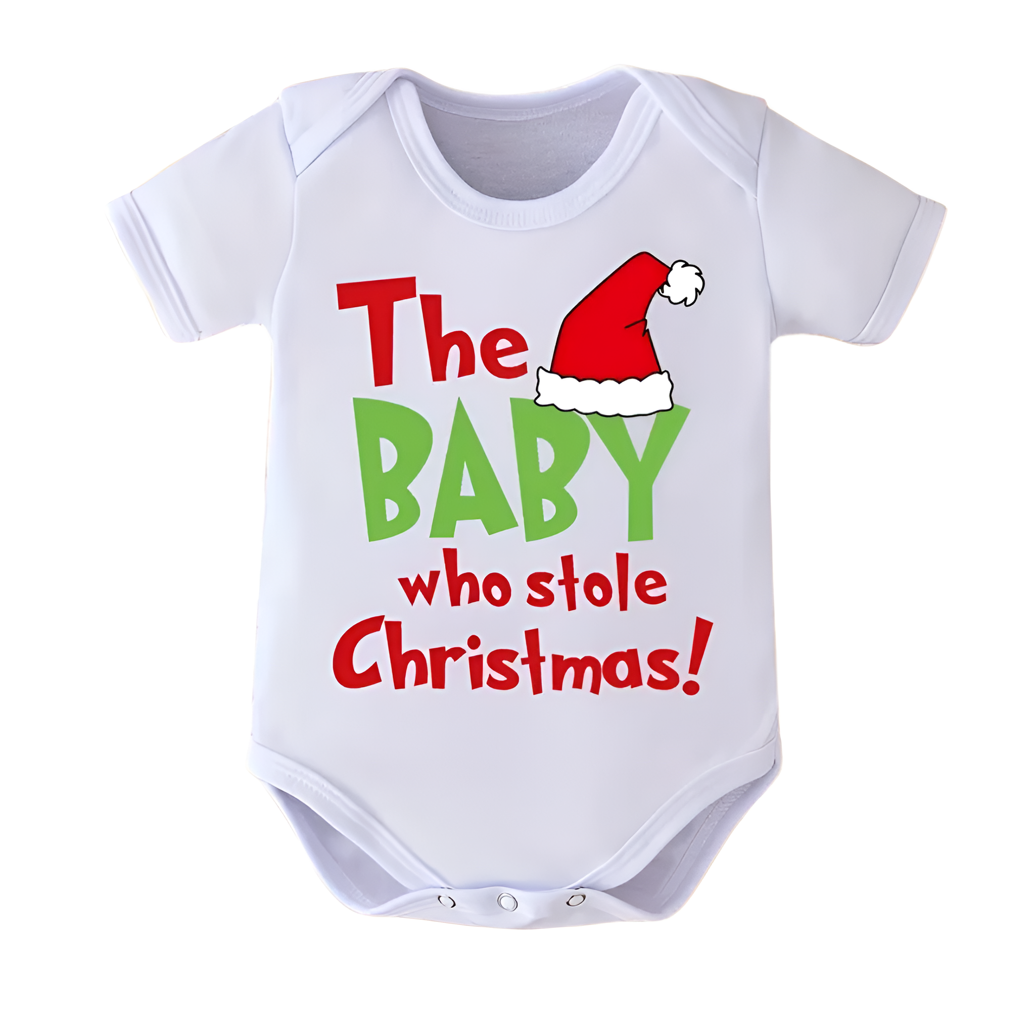 The Baby Who Stole Christmas Printed Baby Romper