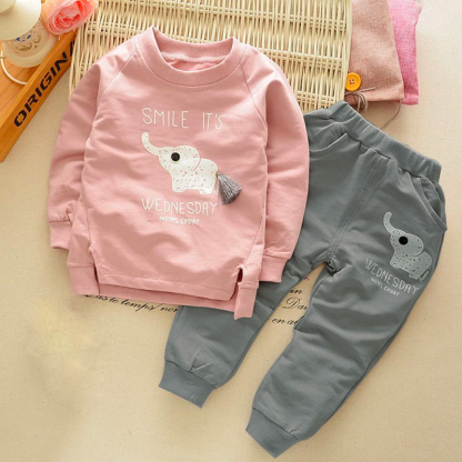 The Pastel Elephant Children's Suit-Children Cloth Shop