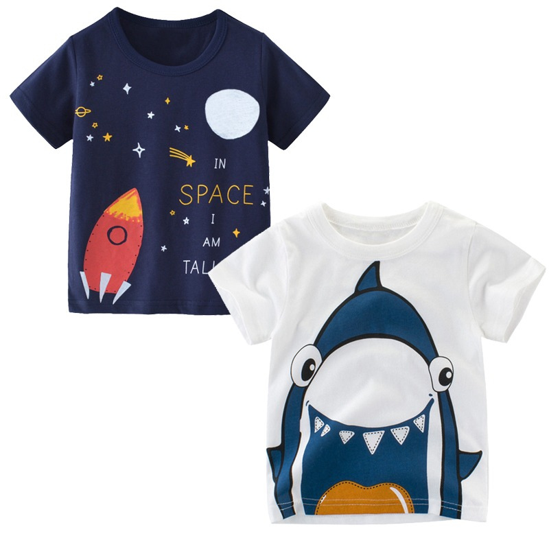 Short Sleeve Printed T-Shirt Sets For Kids-Children Cloth Shop