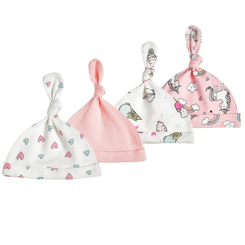 0-6 Months Newborn Pure Cotton Hats-Children Cloth Shop