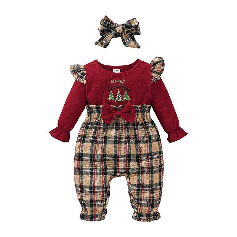 Baby Girl Christmas Long Sleeve Romper-Children Cloth Shop