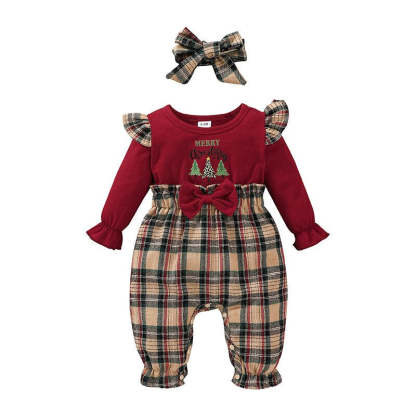 Baby Girl Christmas Long Sleeve Romper-Children Cloth Shop