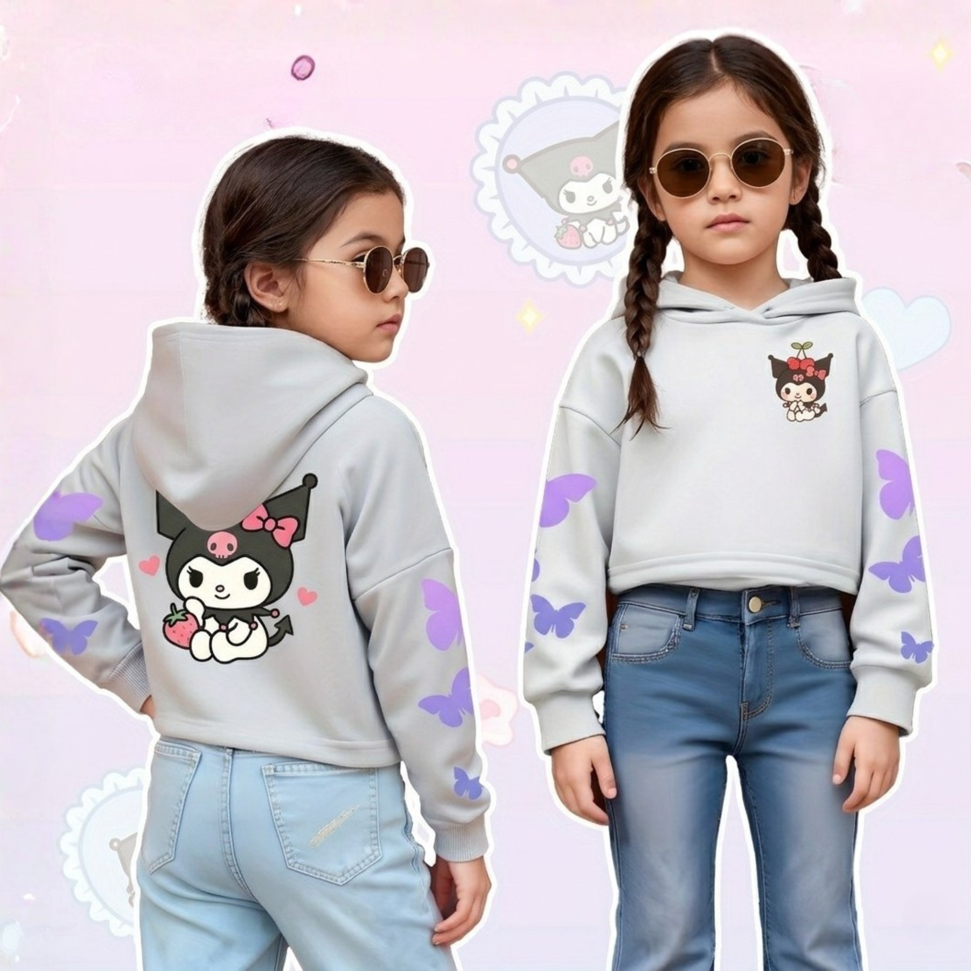 Modern Pony Character Urban Core Kids Hoodie