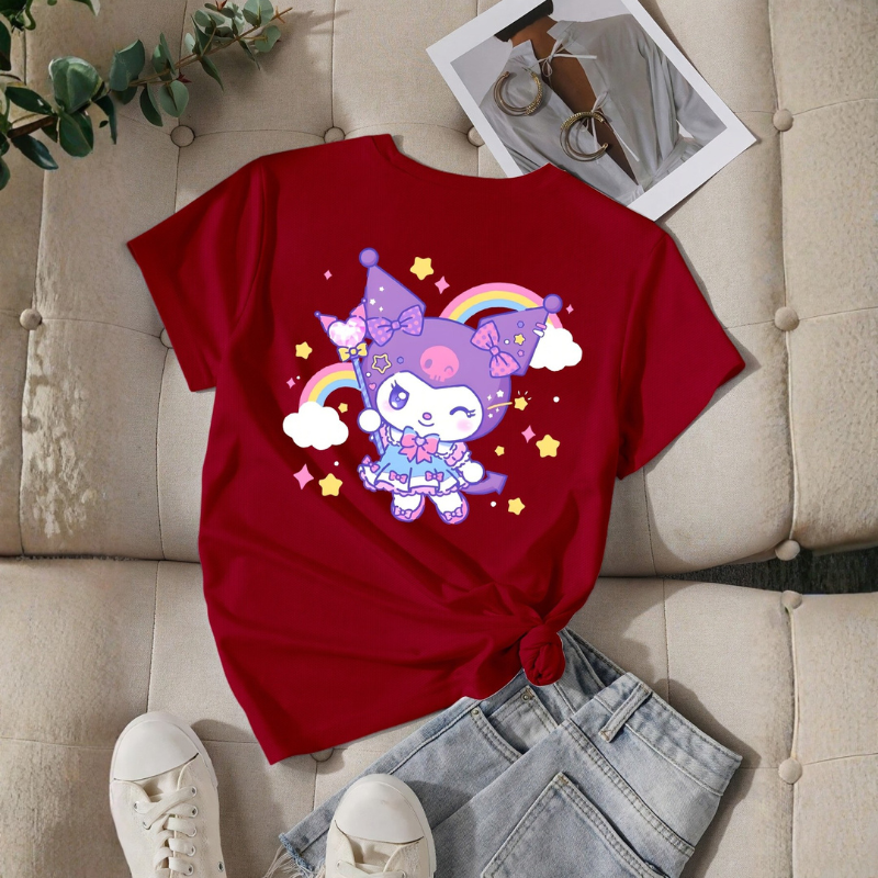Kuromi Printed Short Sleeve T Shirt
