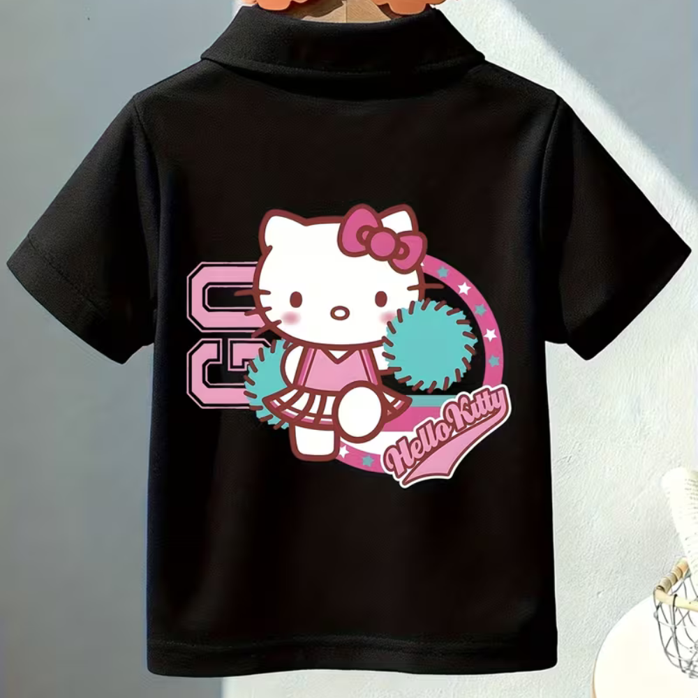 Authorized Sanrio Hello Kitty Girls' Casual Sports Polo Shirt