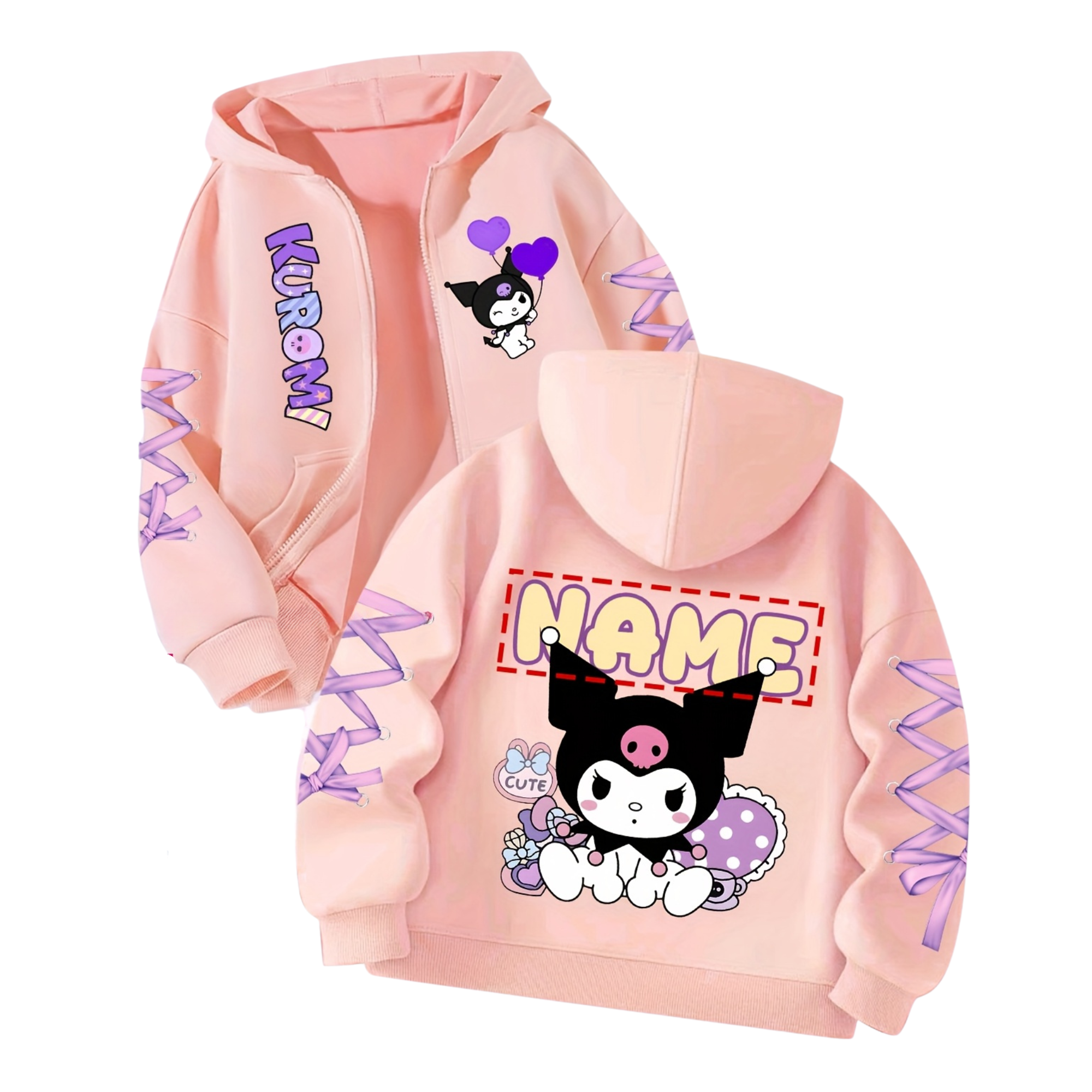 Comfortable Kuromi Themed Hoodie For Girls 