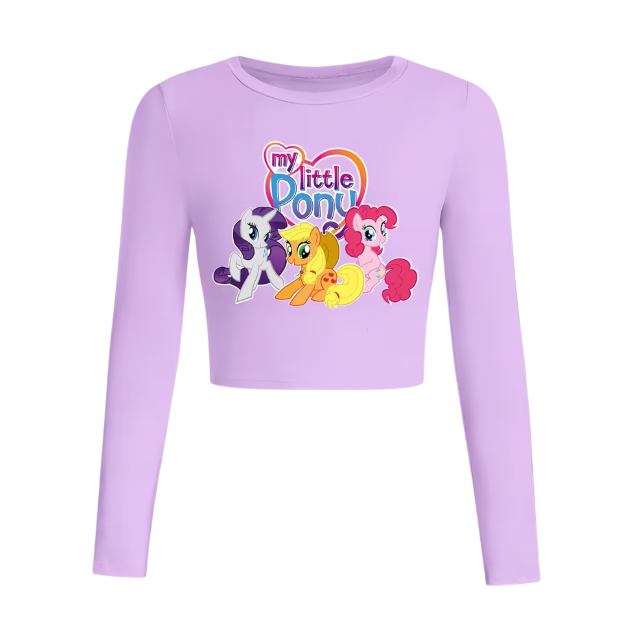 Pinkie Pie Cartoon Graphic Print Long Sleeve T Shirt For Girls