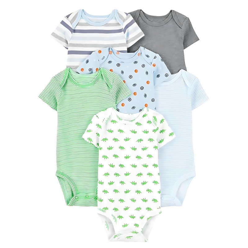 Boys And Toddler 6 Pack Sleeveless Bodysuit Set