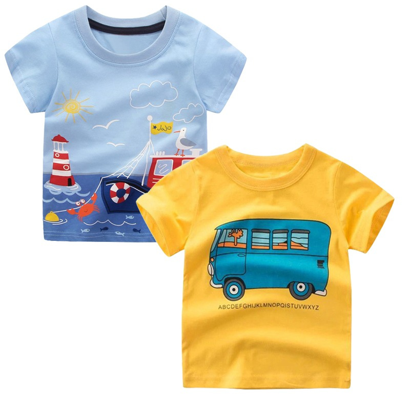Short Sleeve Printed T-Shirt Sets For Kids-Children Cloth Shop