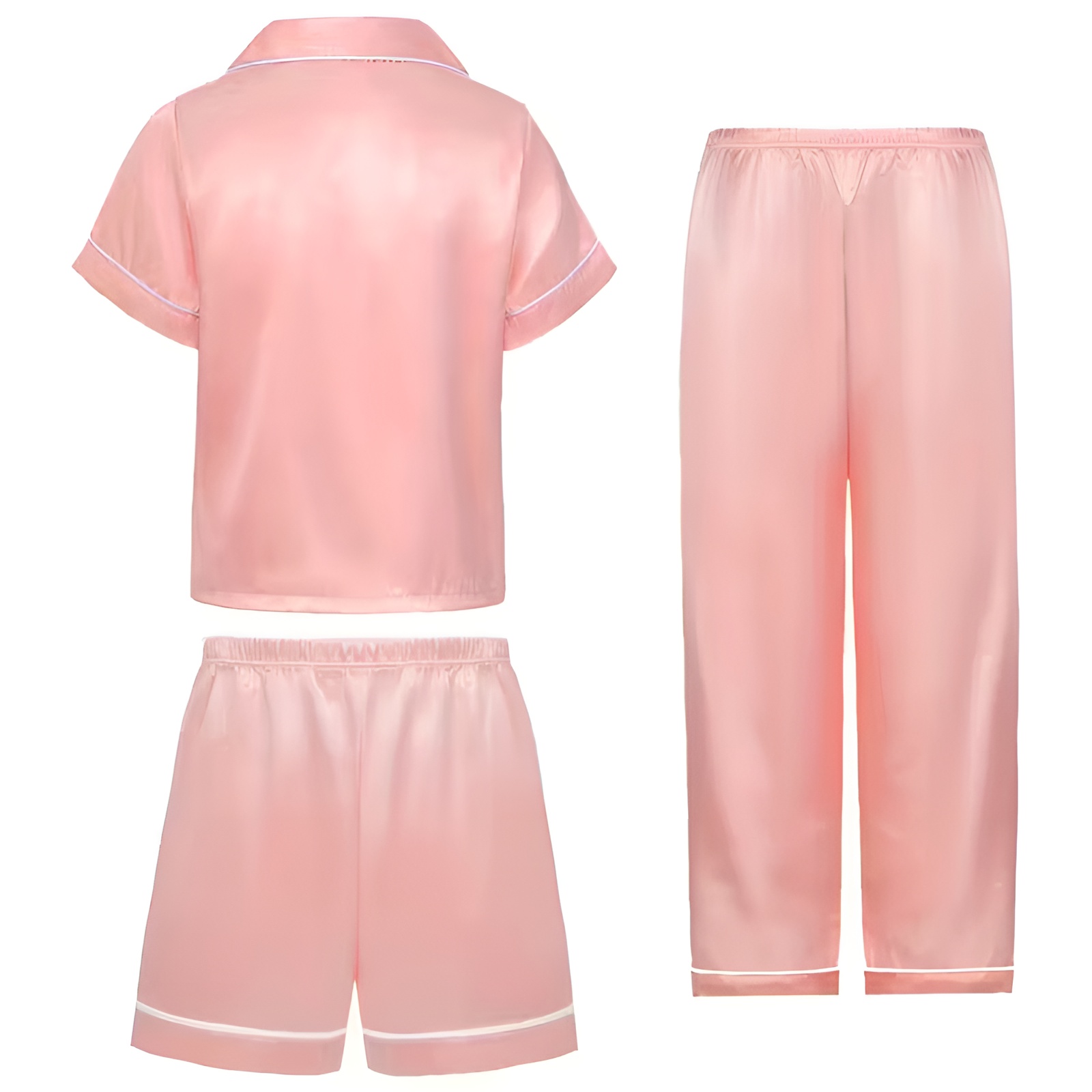 Autumn Satin Short Sleeve Pajama Set