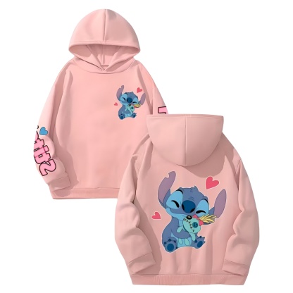Stitch Double Sided Printing Hoodies for Girls and Boys