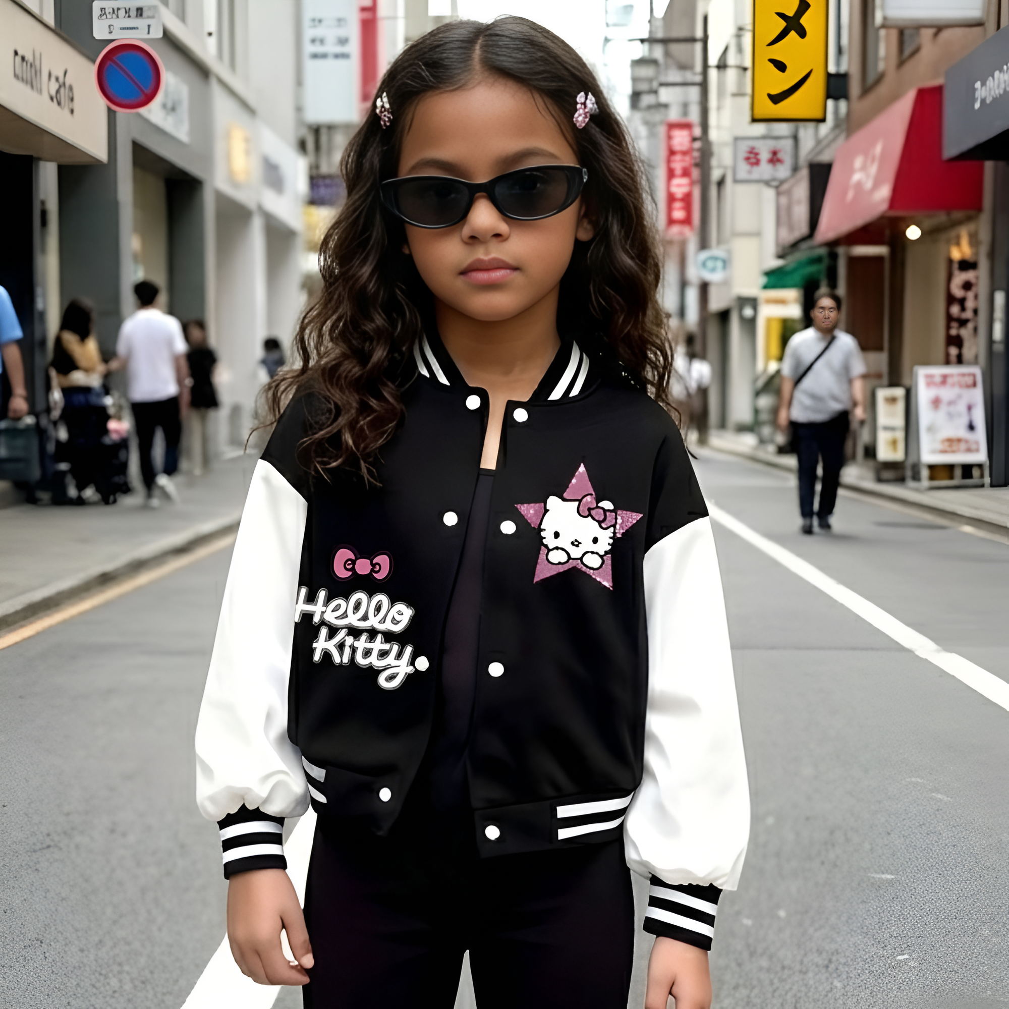 Hello Kitty Themed Lightweight Casual Jacket For Girls 