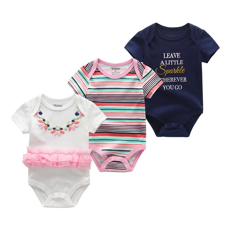 3Pcs Baby Cartoon Clothing Bodysuits-Children Cloth Shop