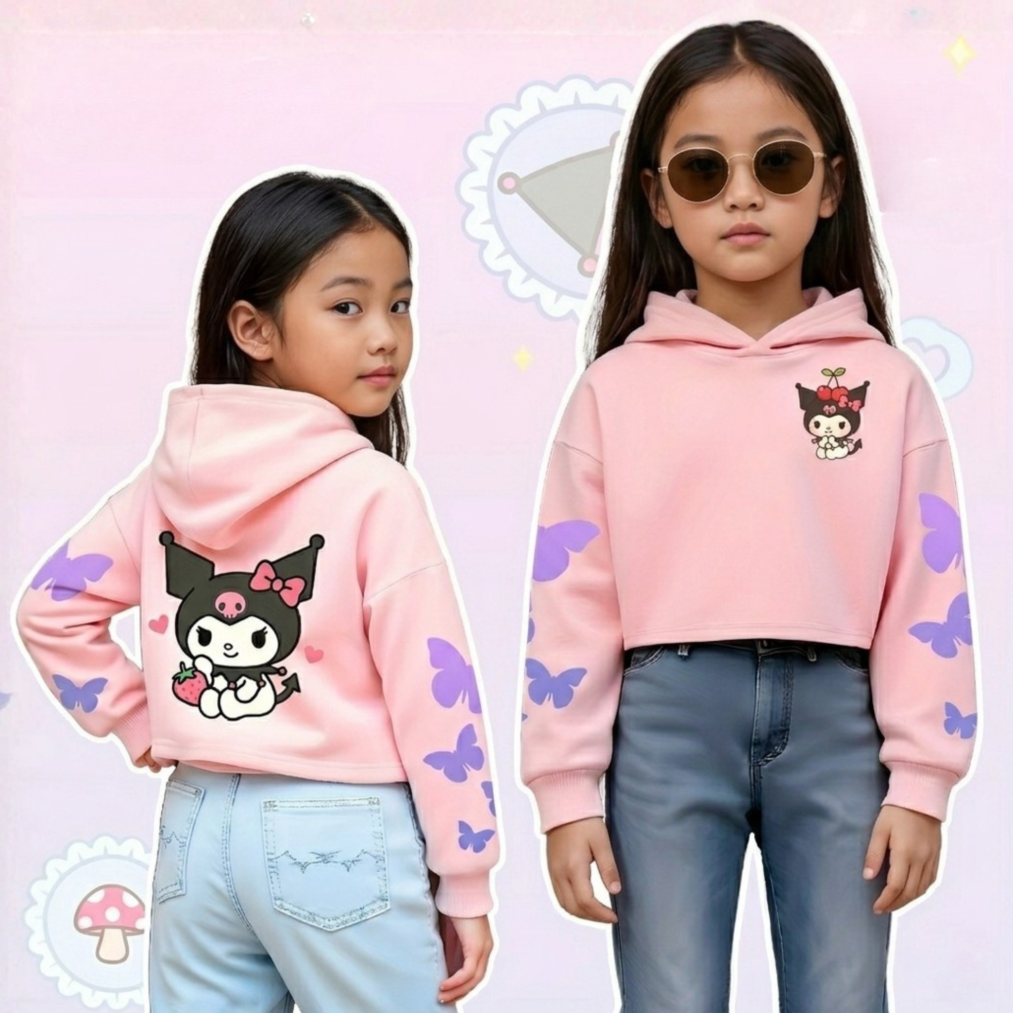 Modern Pony Character Urban Core Kids Hoodie