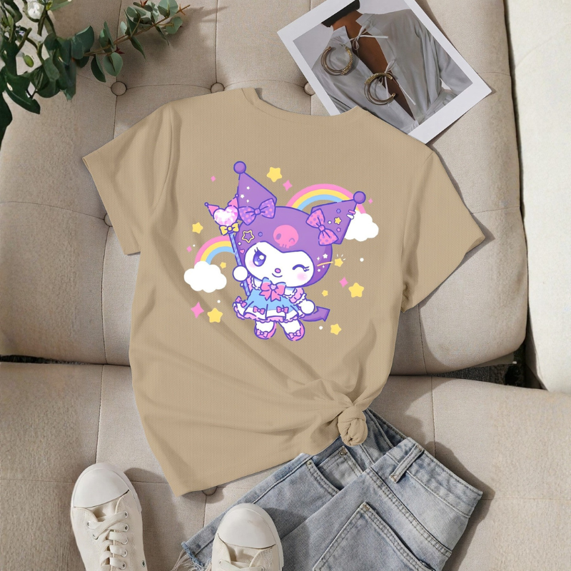 Kuromi Printed Short Sleeve T Shirt