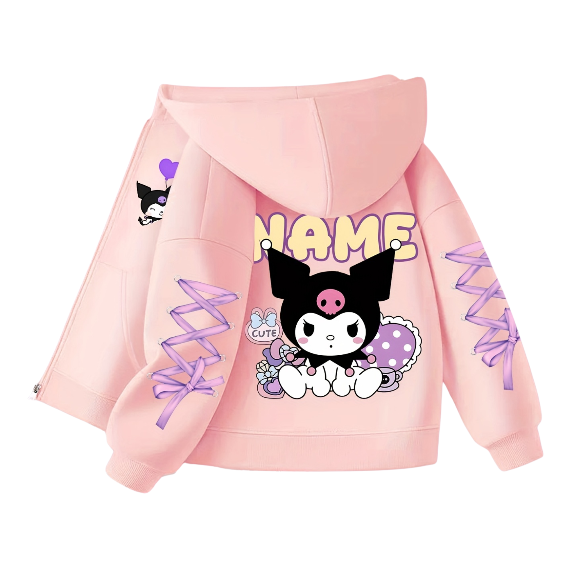Comfortable Kuromi Themed Hoodie For Girls 