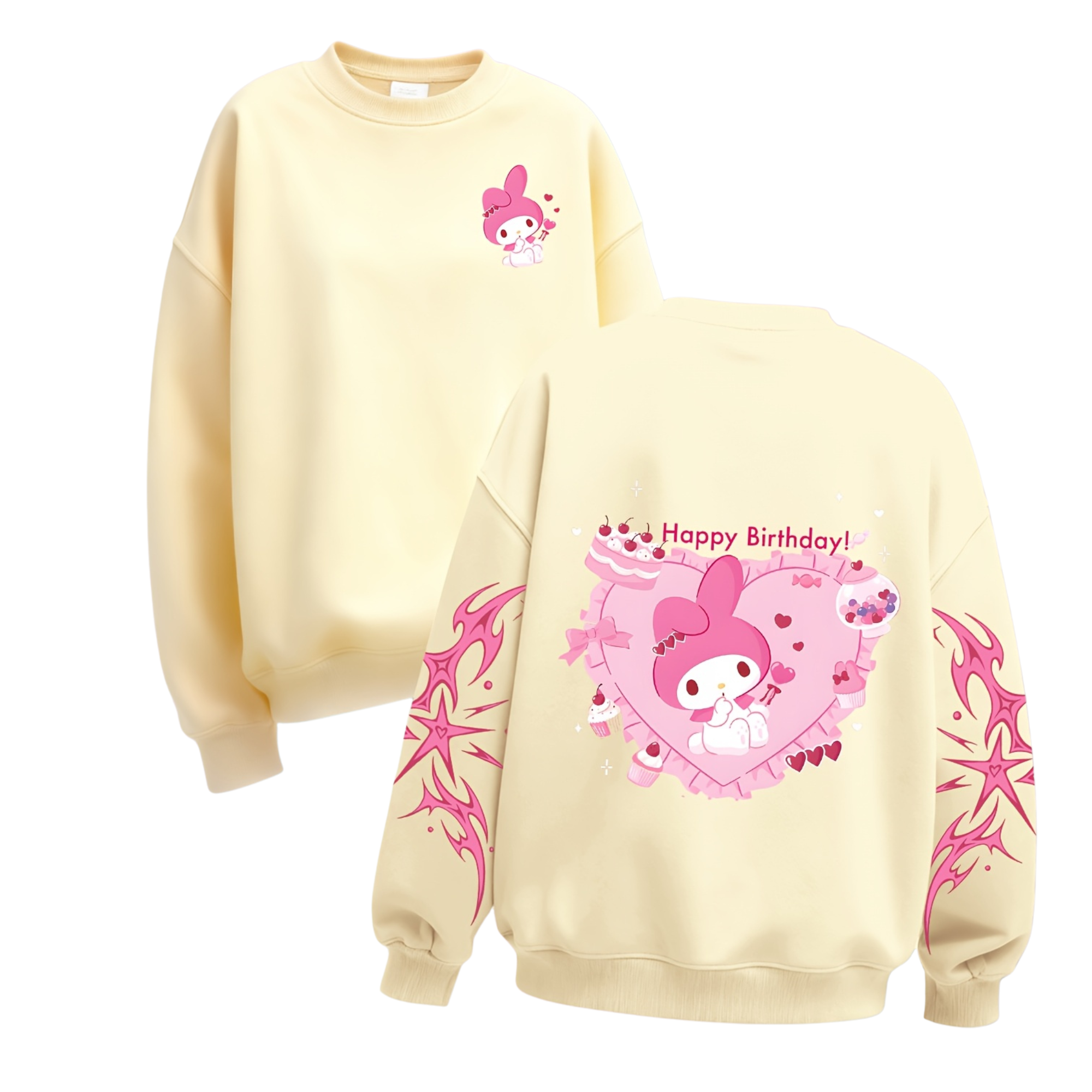 Melody Cartoon Graphic Print Sweatshirt For Girls Winter Wear