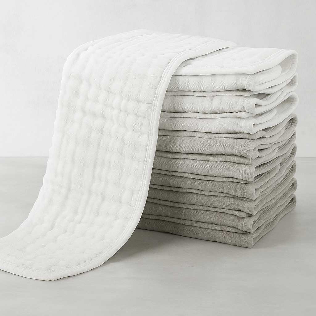  Muslin Burp Cloths for Baby 10 Pack